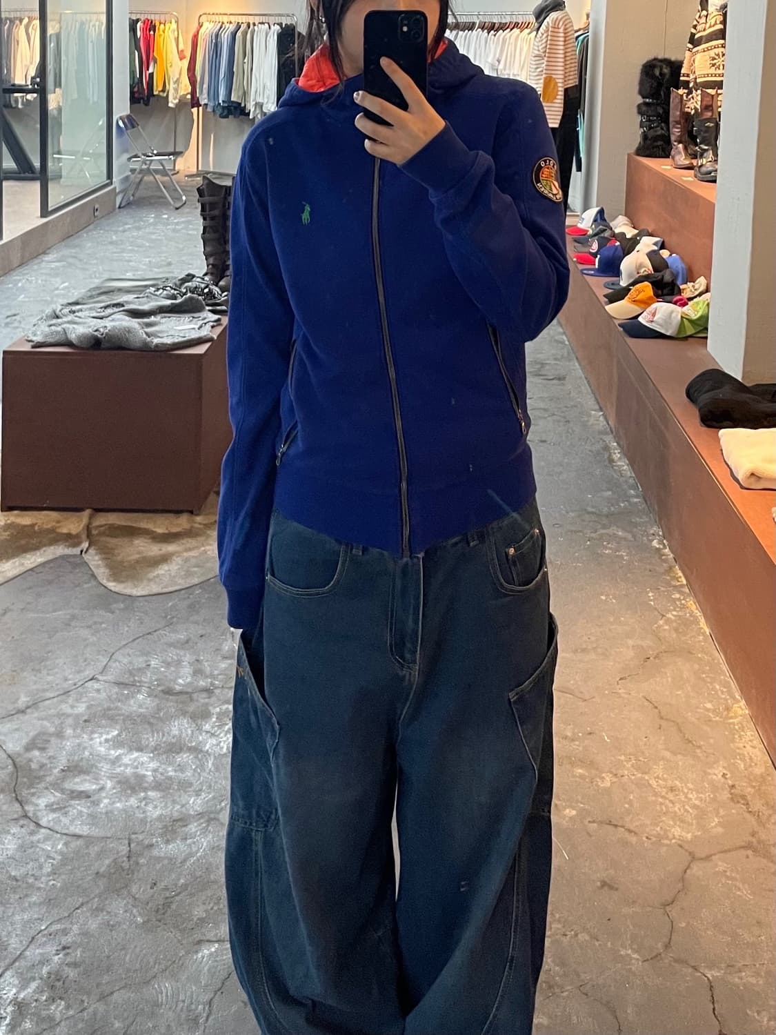폴로 랄프로렌 쿠키패치 블루 후드집업 H644 상품이미지1