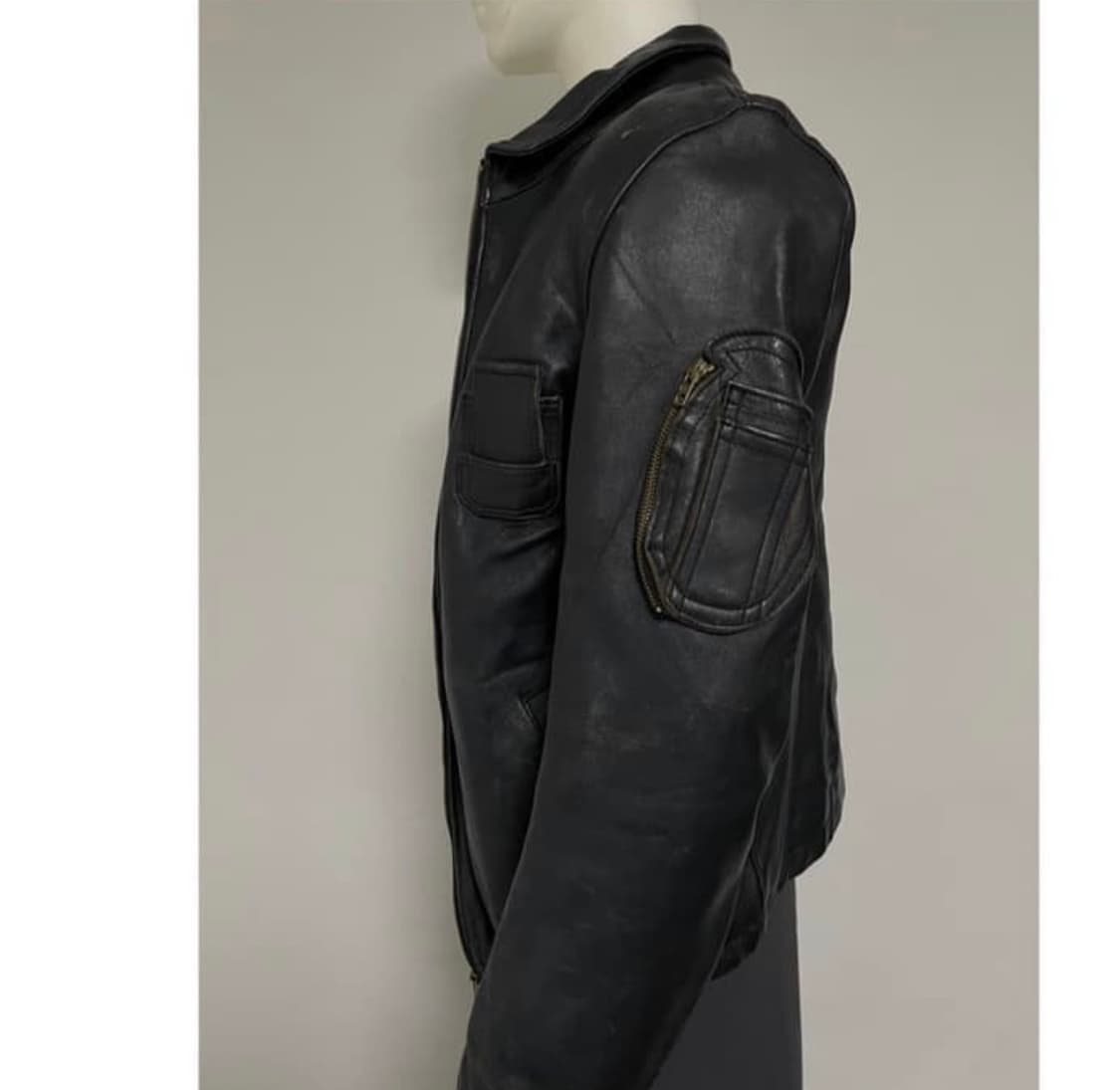 french air force 레더 자켓 상품이미지2