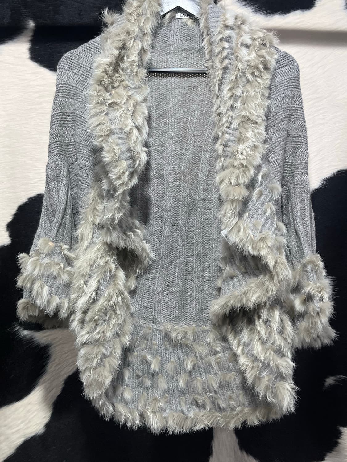 그레이 퍼 가디건 상품이미지2