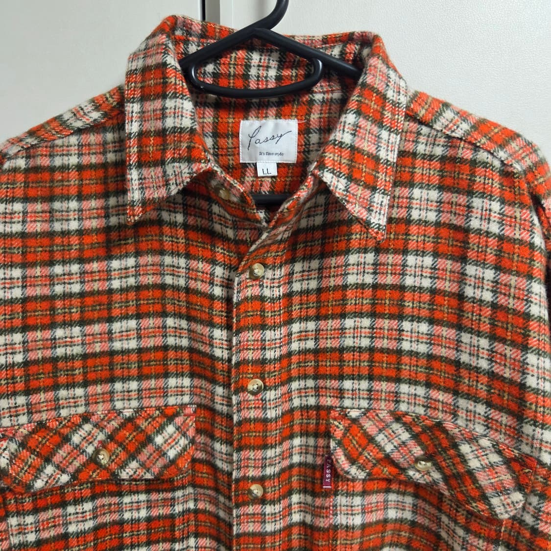 Passy 재팬 플란넬 체크 셔츠 L(100) 미사용 상품이미지2