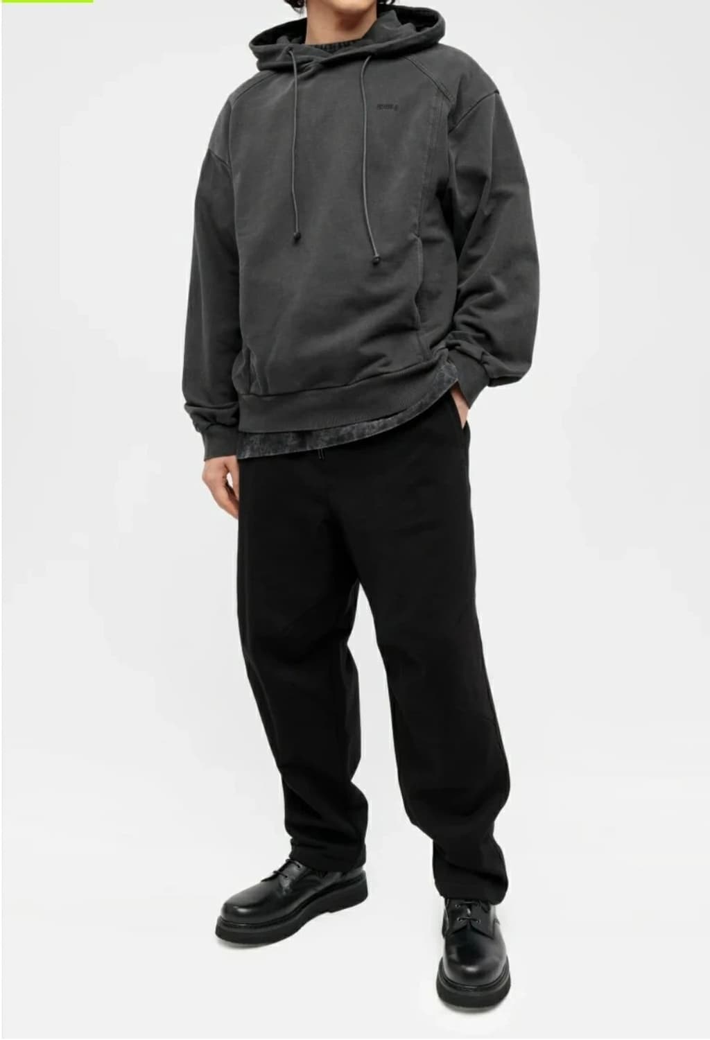 JUUN.J 준지 워싱 블랙 후드티 100~105 (FW2024) 상품이미지3