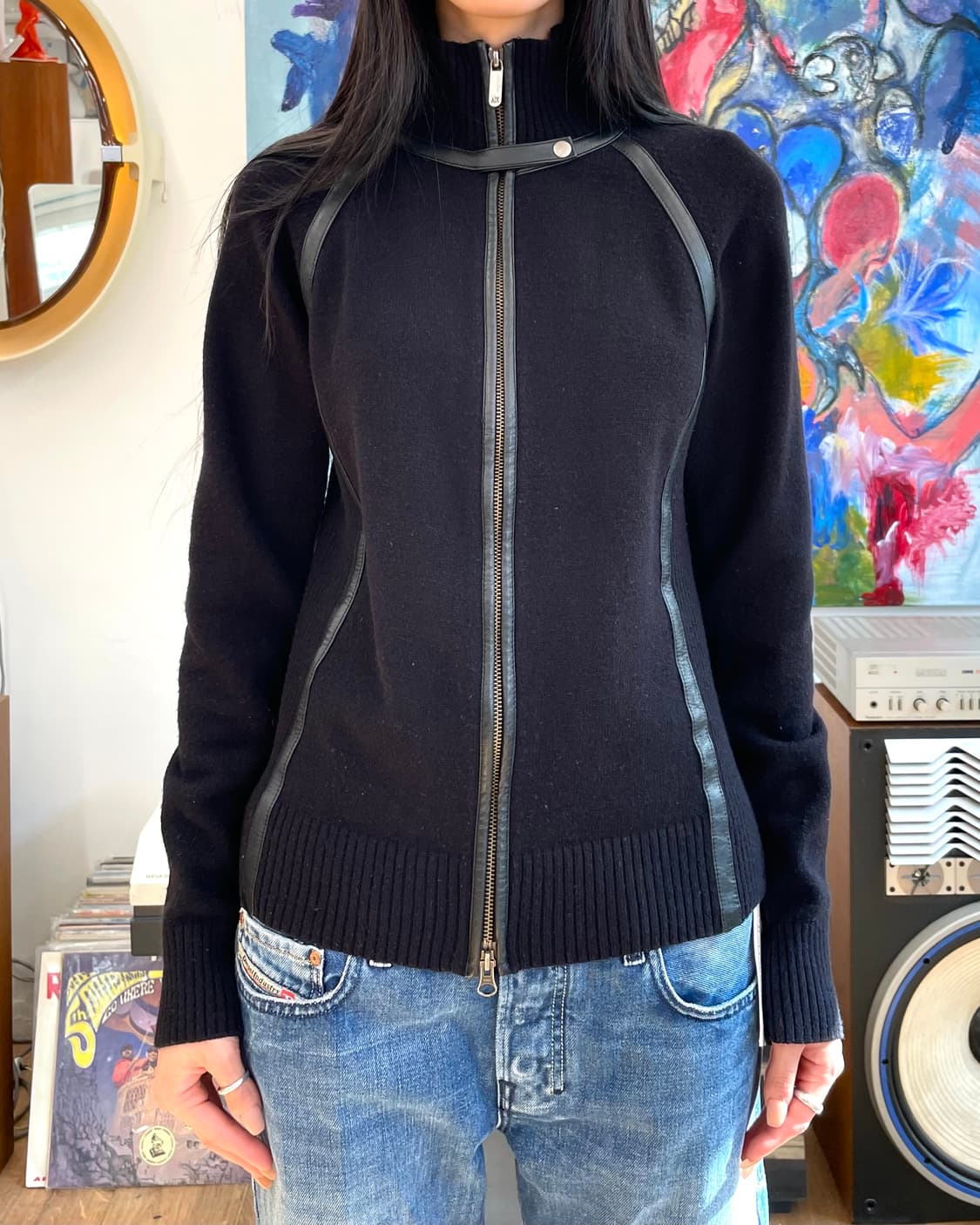 [L] 아르마니 익스체인지 니트 집업 상품이미지2