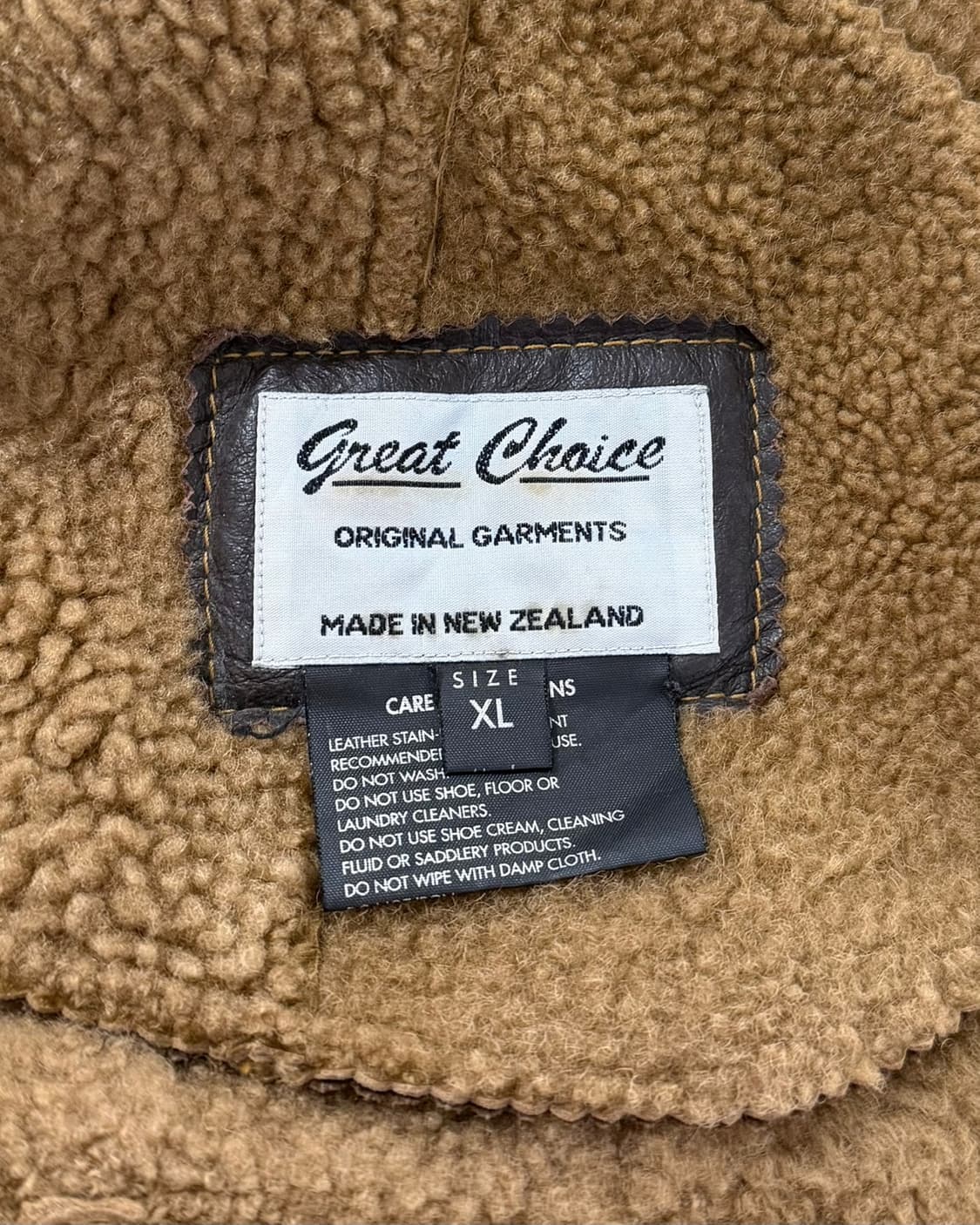 빈티지 그레잇 초이스 베이지 뉴질랜드 양가죽 집업 무스탕 상품이미지7