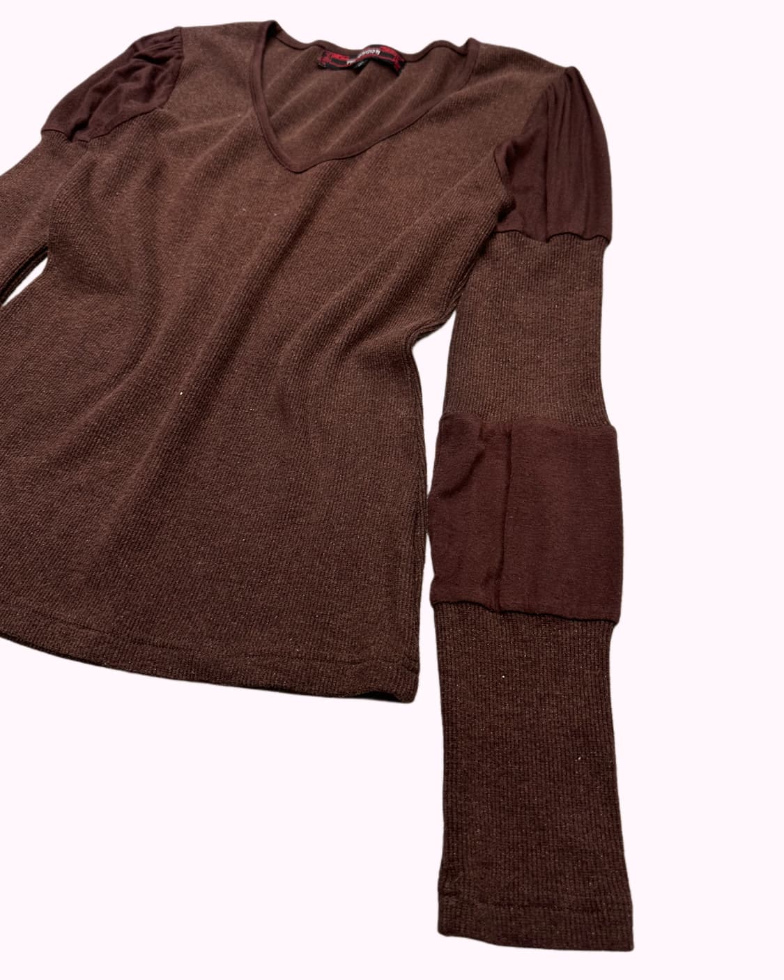ribbed brown knit t-shirt 상품이미지3
