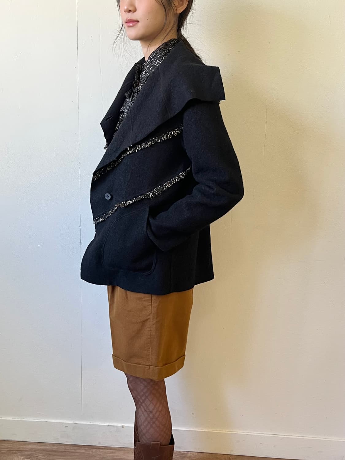 Madame Bean 프린지 숏 코트 상품이미지6