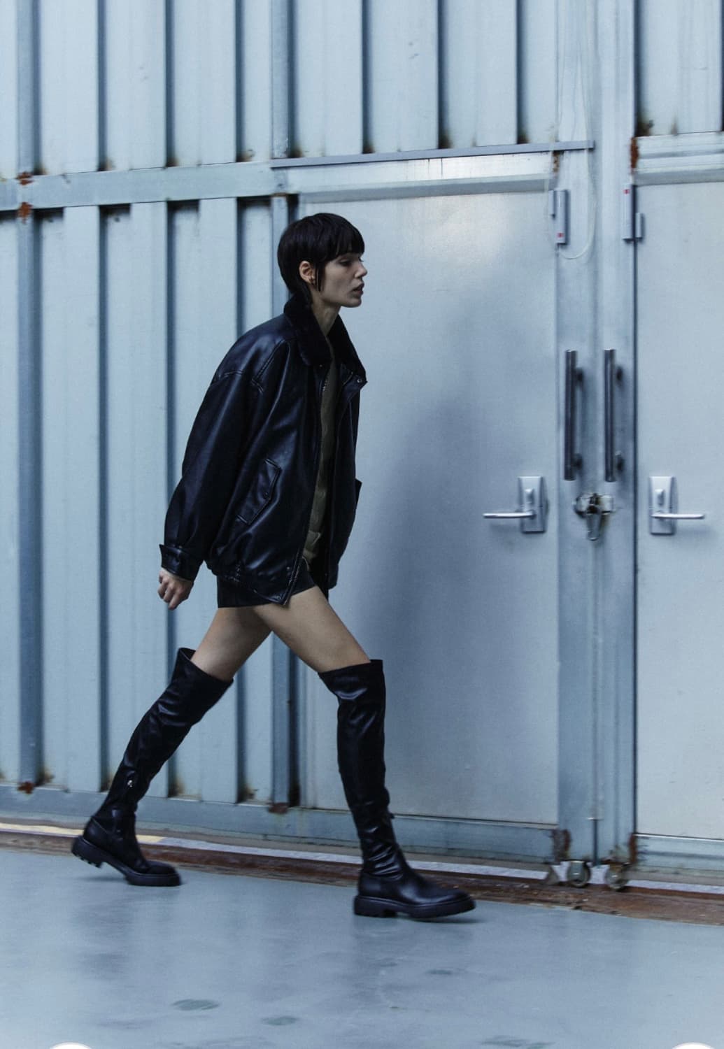 레이디볼륨 레더무스탕자켓 시어링레더자켓 상품이미지2