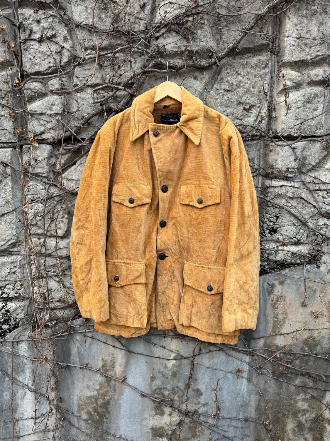 70s jcpenney 타운크래프트 빈티지 코듀로이 코트 자켓 xl 상품이미지1