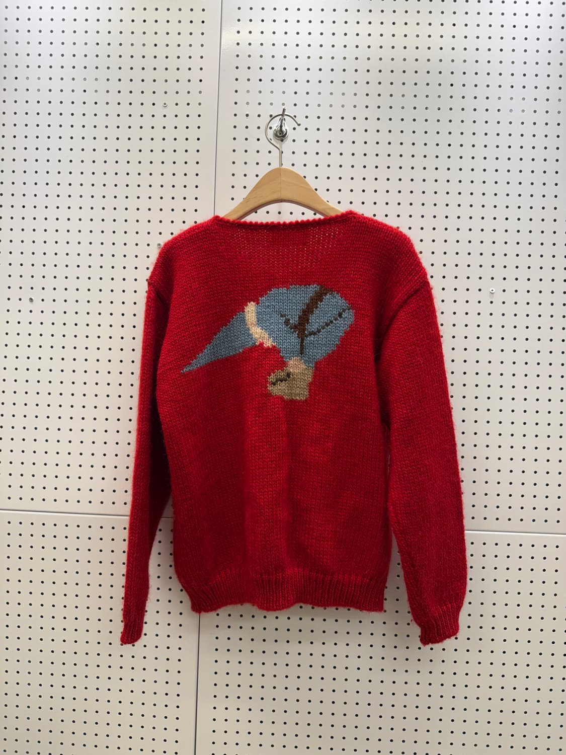 핑크하우스 레드 백 포인트 니트 가디건 U1690 상품이미지3