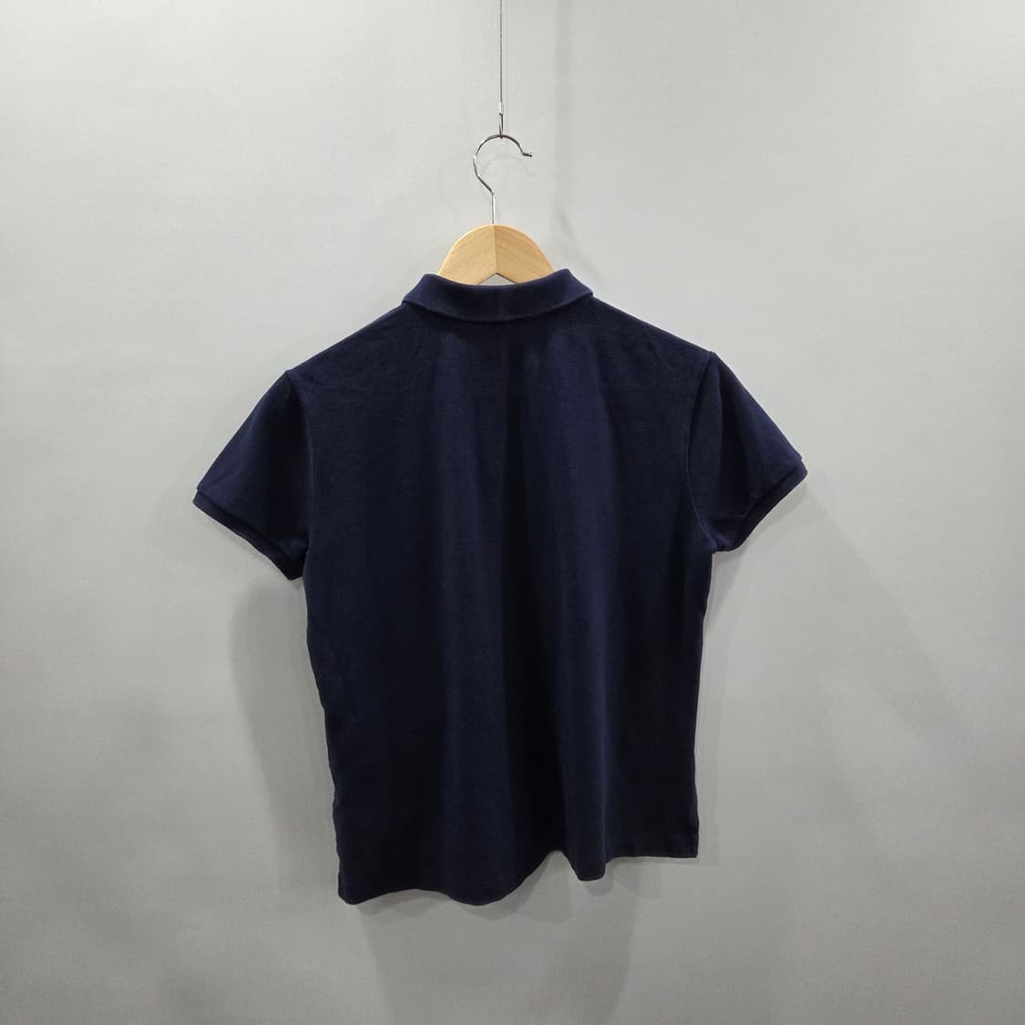 폴로랄프로렌 우먼 피케 카라 크롭 반팔티 네이비 S 상품이미지5