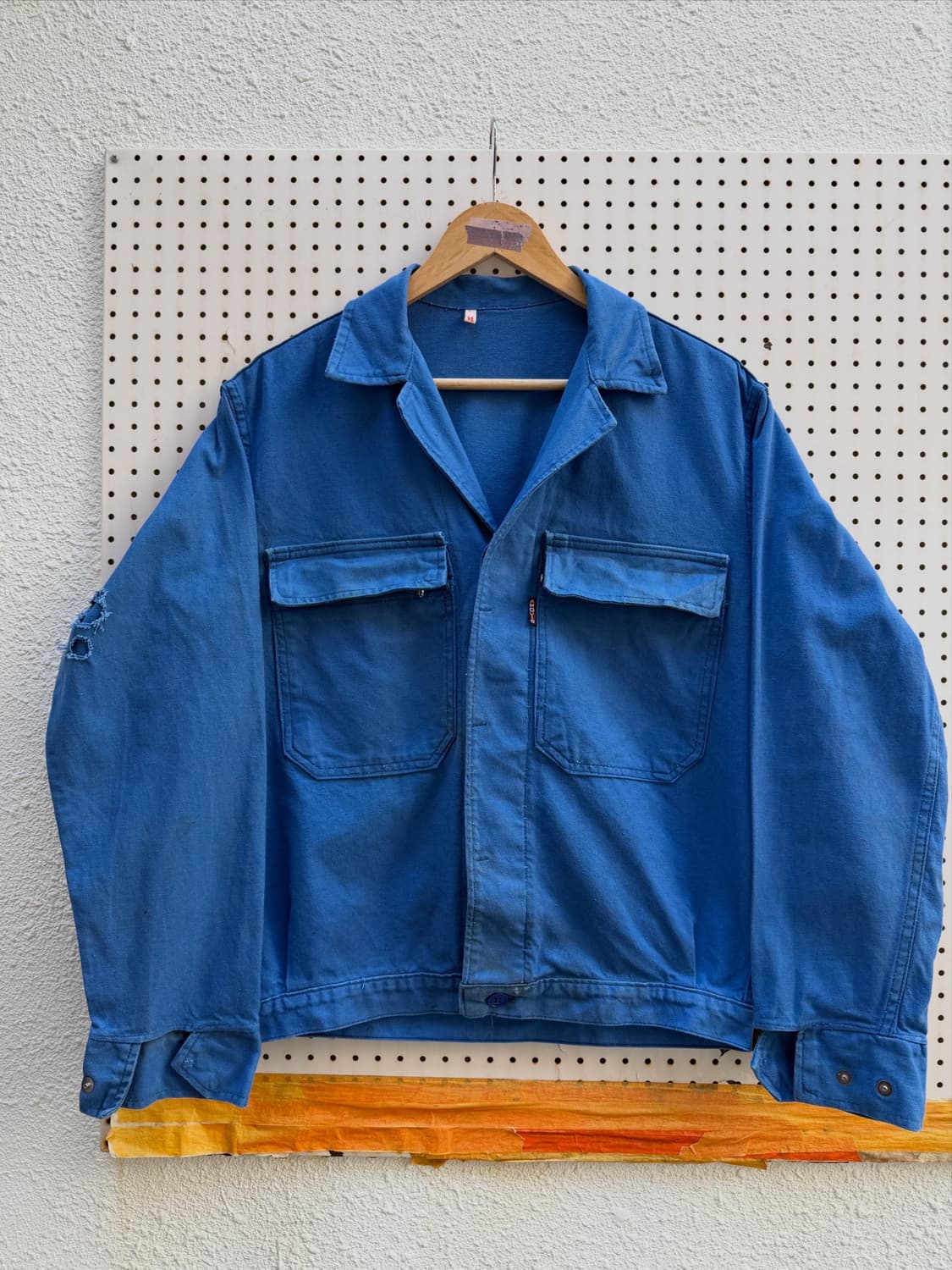 1970s DISTRESSED FADED 메카닉 프렌치워크봄버자켓 상품이미지1