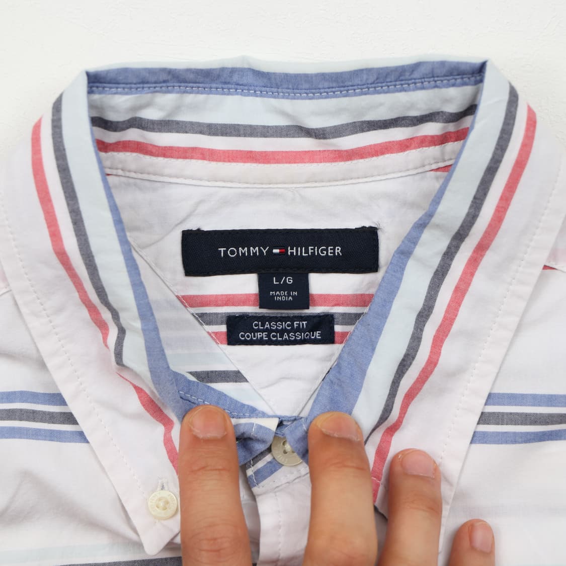 타미힐피거 스트라이프 반팔 셔츠 a249 상품이미지4