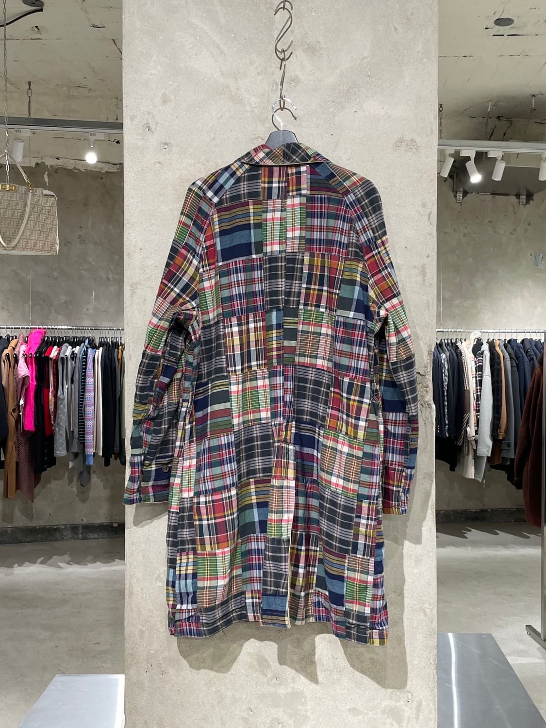 폴로 랄프로렌 베이지 앤 마드라스 체크 리버시블 발마칸 코트 상품이미지8