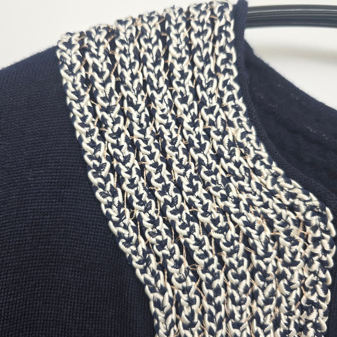 토리버치 네이비 장식 니트 XS 상품이미지3