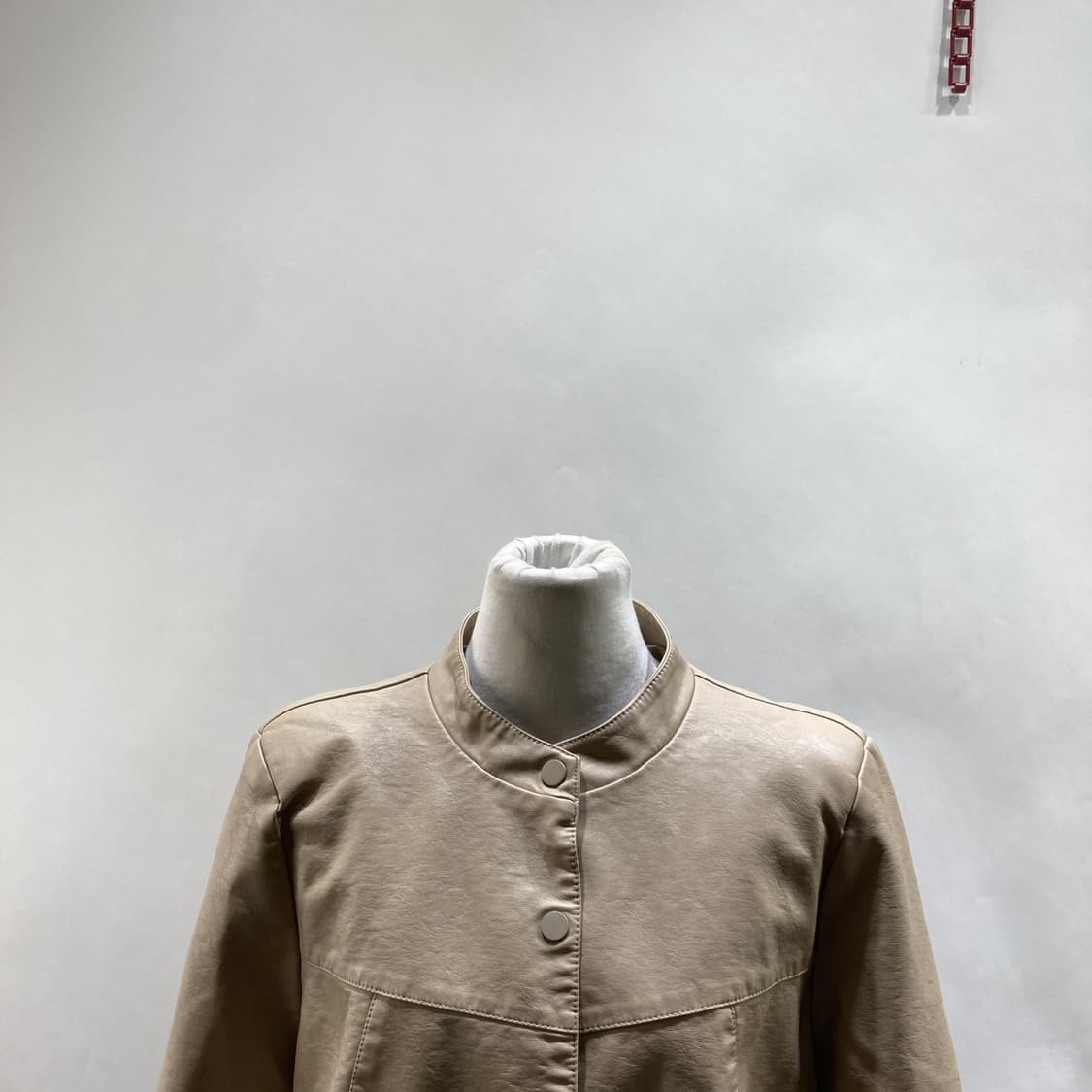 클리지 여성 보고핀턱레더가죽자켓 free  상품이미지2