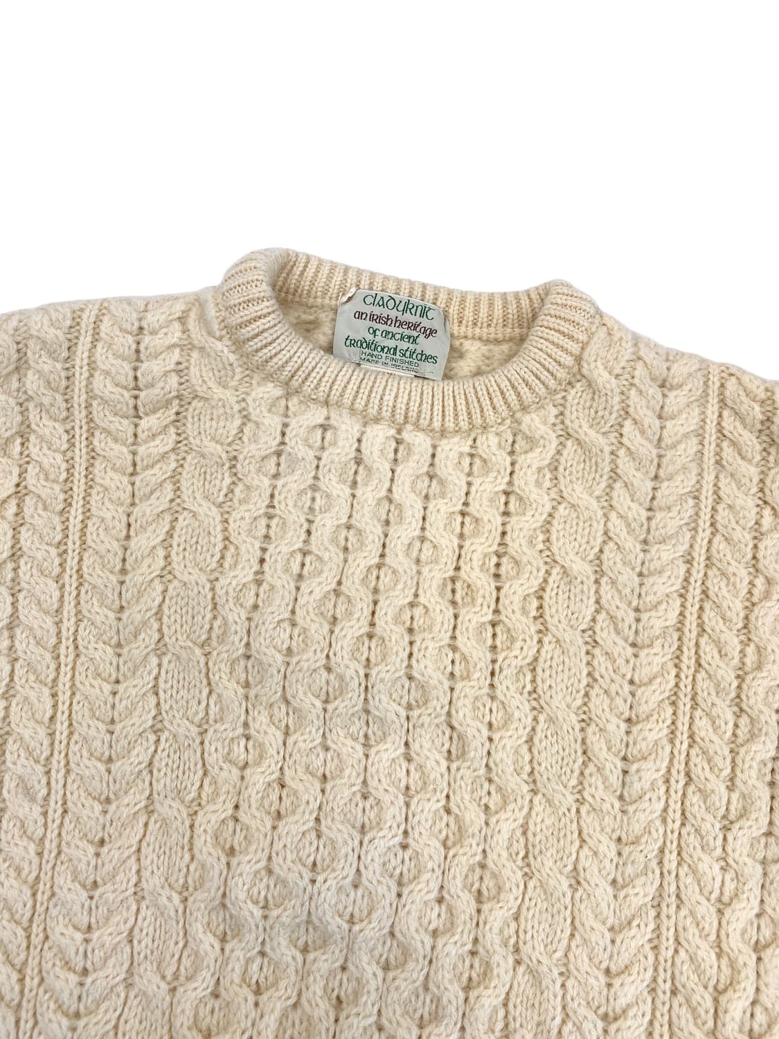 Cladyknit 아일랜드 핸드니트 피셔맨 스웨터 상품이미지3