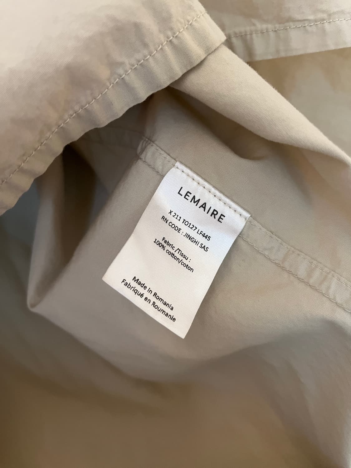 [M] 르메르 블라우스 탑 셔츠 펠리칸 그레이 상품이미지4