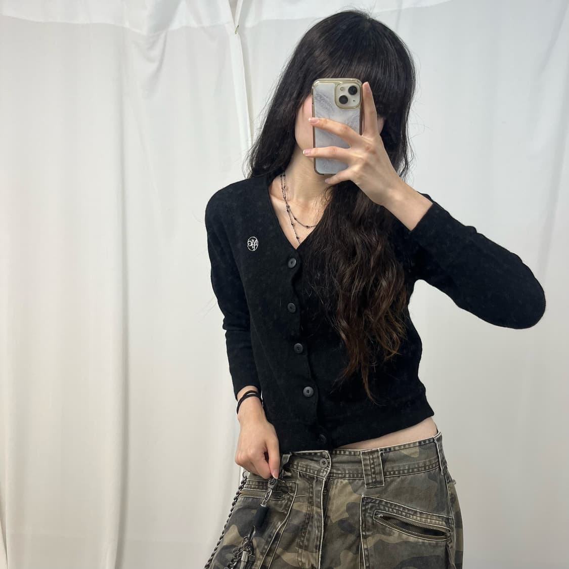 Marithe François Girbaud black cardigan 상품이미지2