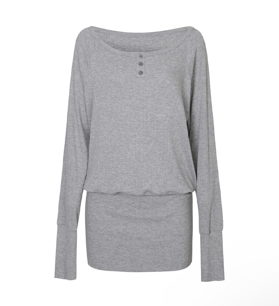 보헤미안서울 보트넥 원피스 라이트그레이 상품이미지1