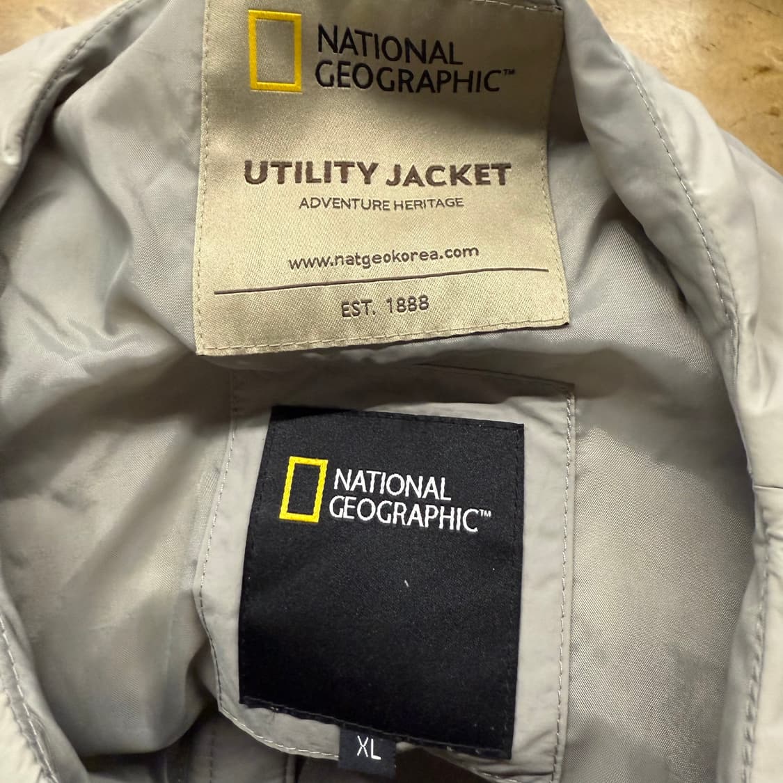 [정품/XL] 내셔널지오그래픽 유틸리티 패딩 자켓 라이트 그레이 b19 상품이미지5