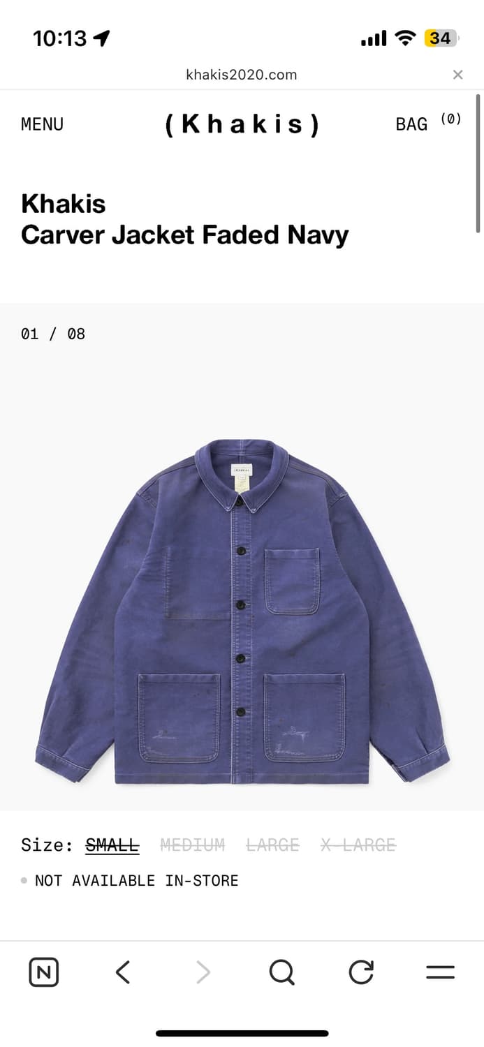 [구매글] 카키스 카버 자켓 XL 상품이미지1