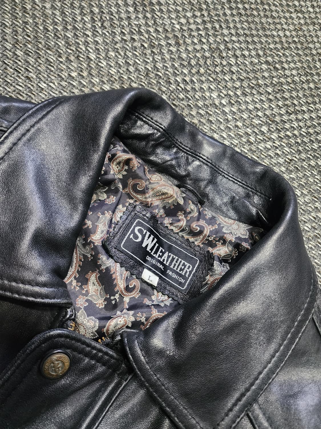 빈티지 레더 자켓 블랙 L사이즈  상품이미지6