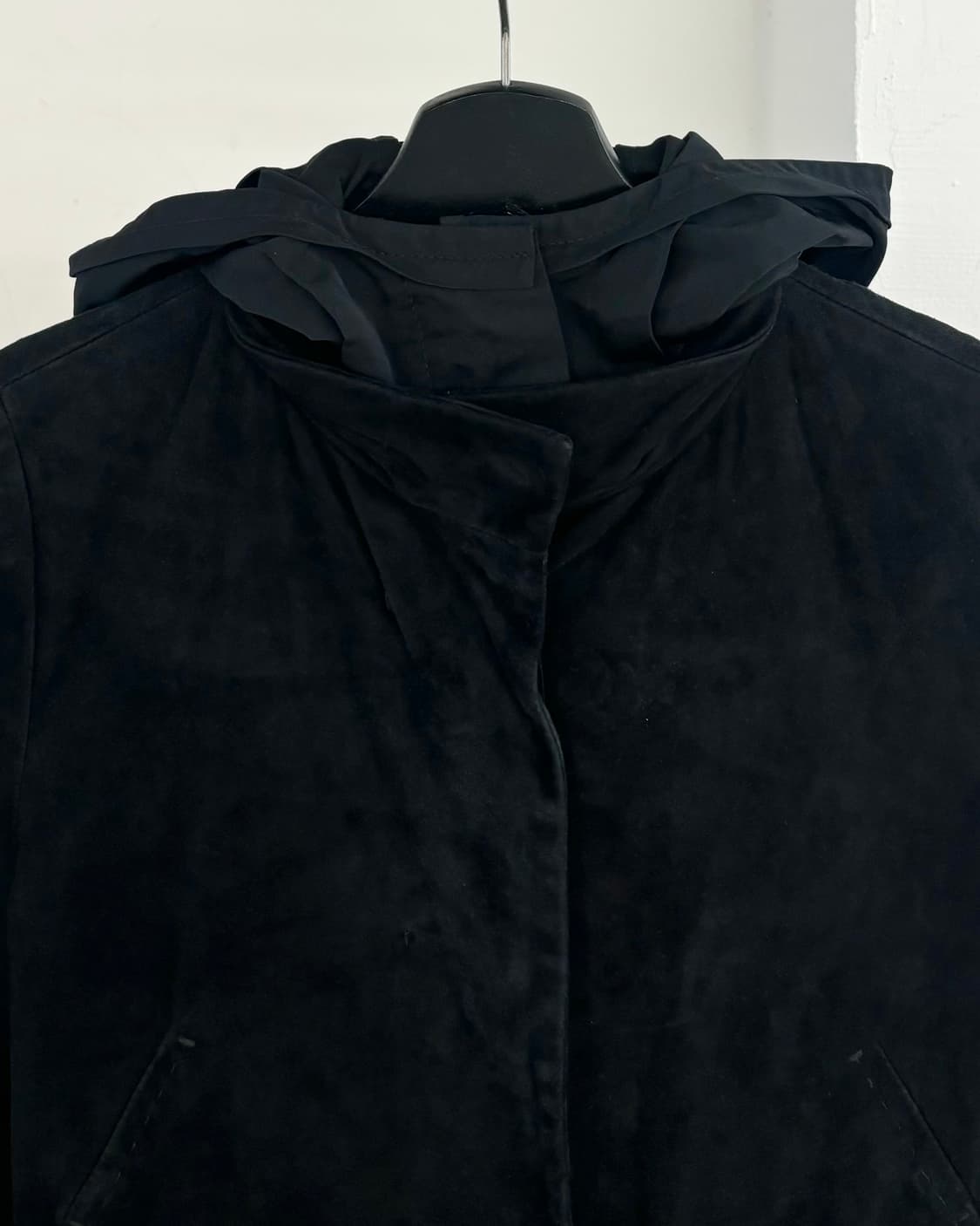 막스마라 블랙 벨벳 후드 자켓 상품이미지2