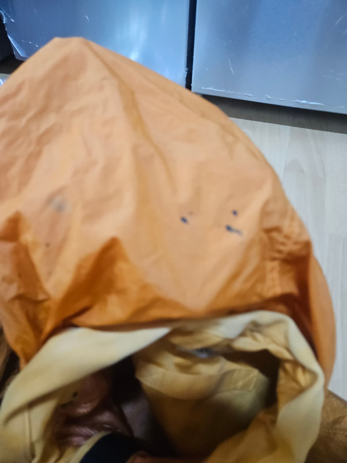 정품 스톤아일랜드 나일론 메탈 오렌지 색상 자켓 S사이즈 상품이미지8