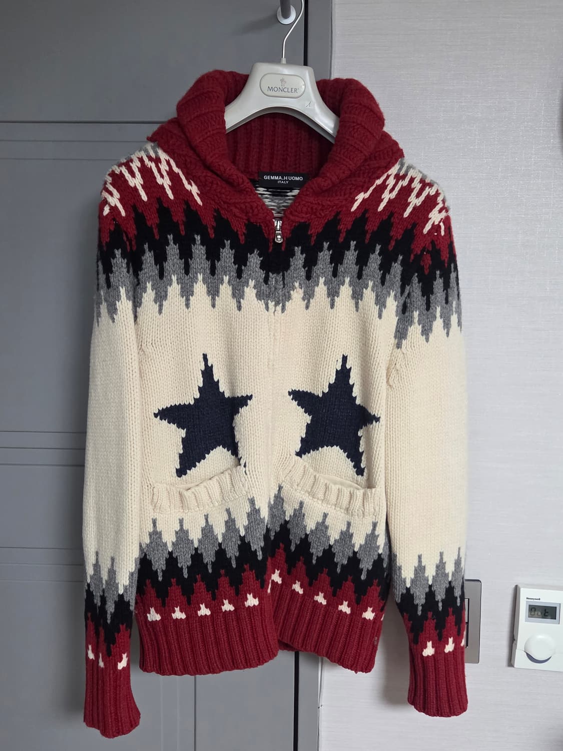 GEMMA.HUOMO 별 패턴 숄카라 니트 상품이미지1