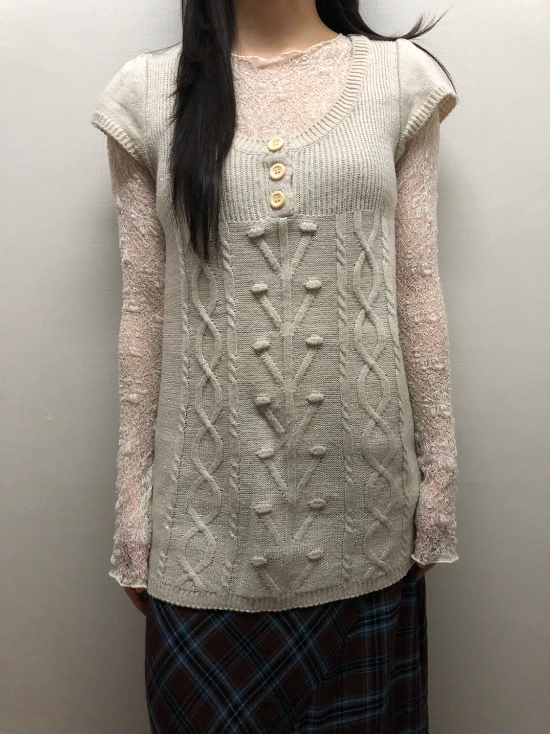 빈티지 아이보리 글리터 니트 상품이미지2