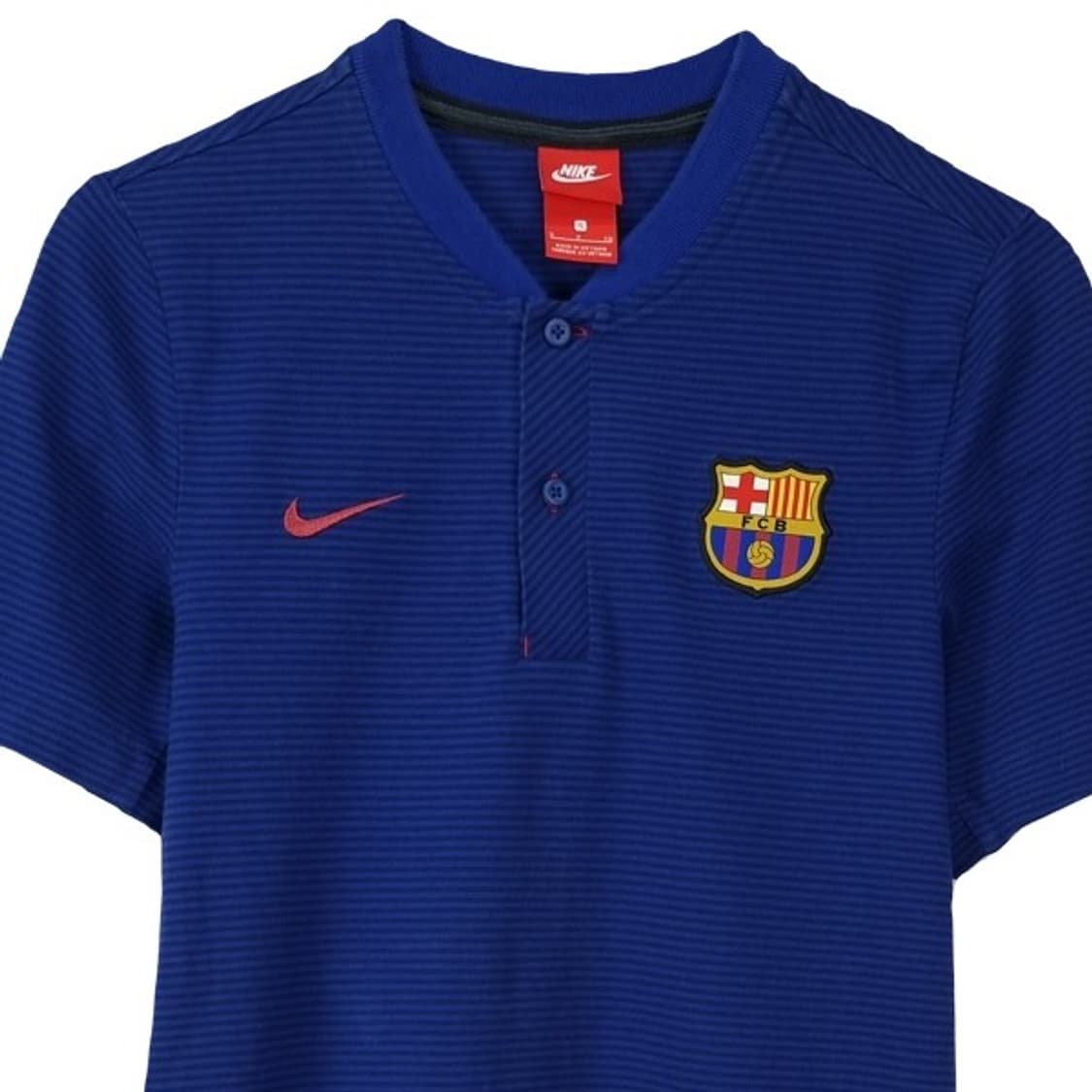 [나이키] 바르셀로나 스트라이프 헨리넥 롱 반팔티 네이비 M20220 상품이미지4