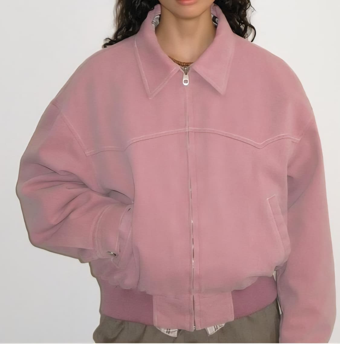 폴리수엠 워크 웨스턴 자켓 핑크 F 상품이미지2