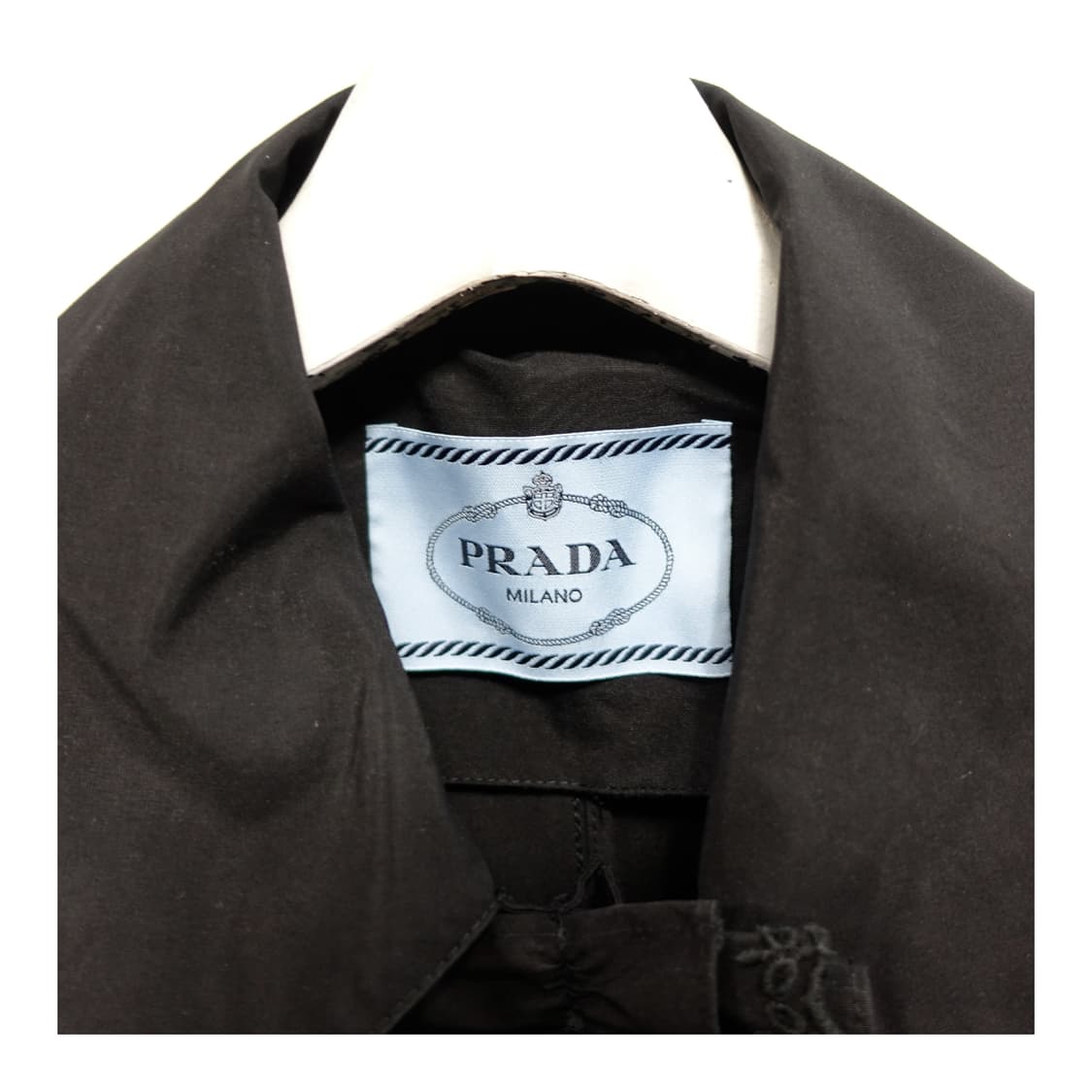 [40.L] PRADA 프라다 프릴 러플 스텐칼라 트렌치 코트 상품이미지7