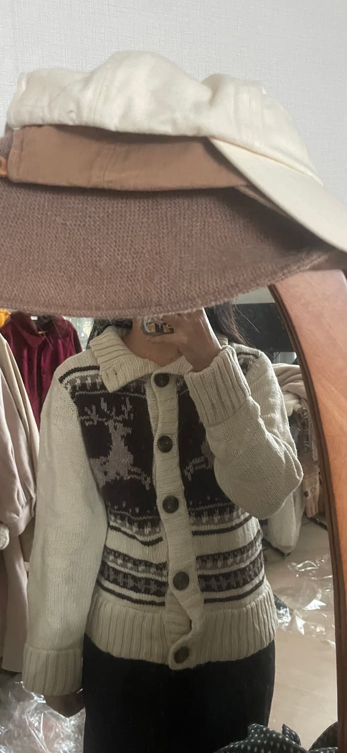 모리걸 빈티지 노르딕 가디건  상품이미지3