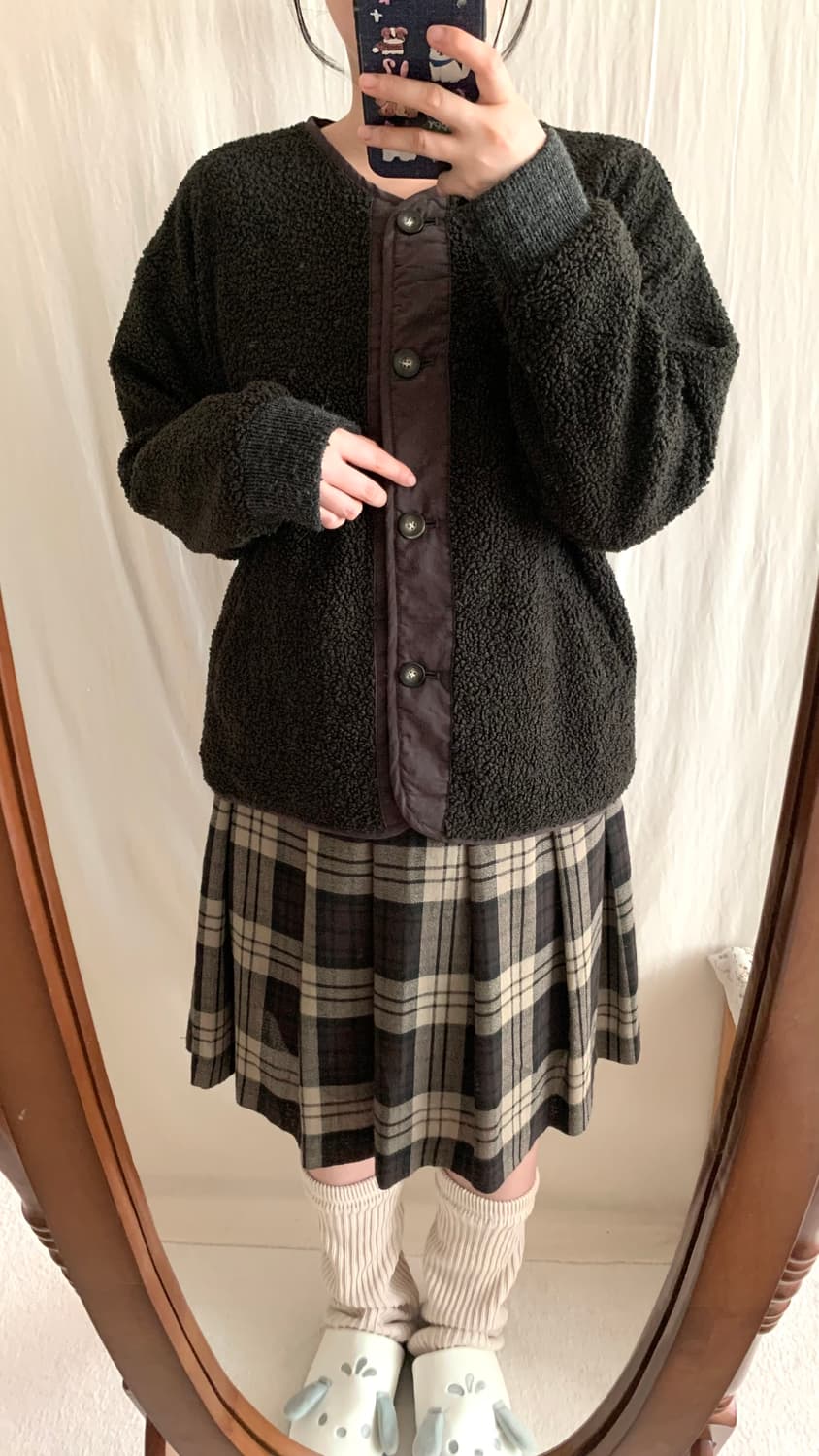 cloudnine 잔꽃 부클 자켓 상품이미지5