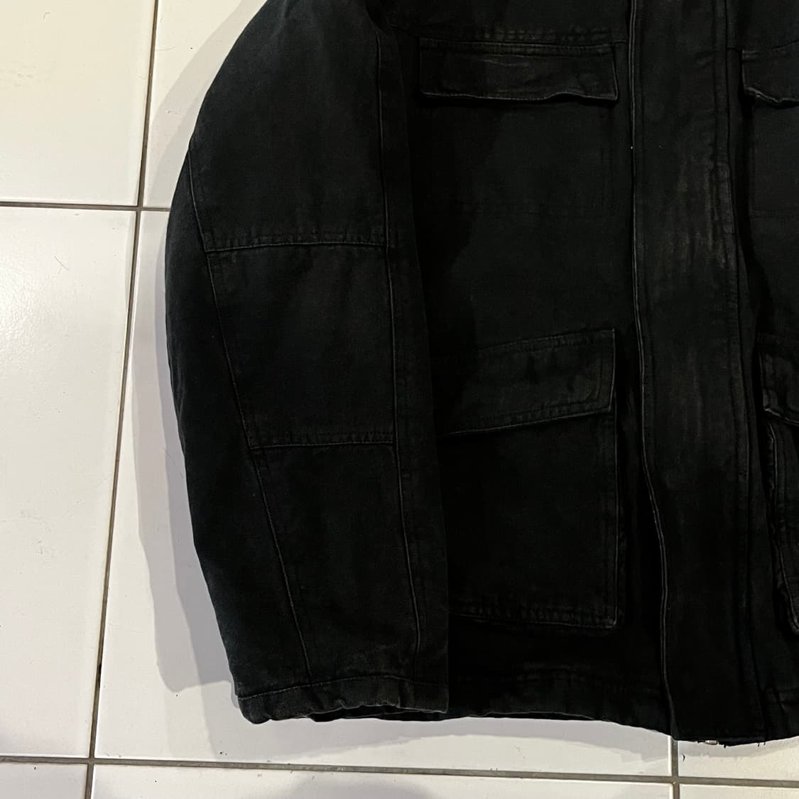 스투시 워시드 캔버스 샵 워크자켓 블랙 상품이미지5