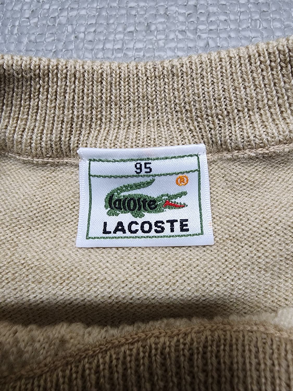 빈티지 서광 라코스테 케이블 니트 베스트 조끼 상품이미지5