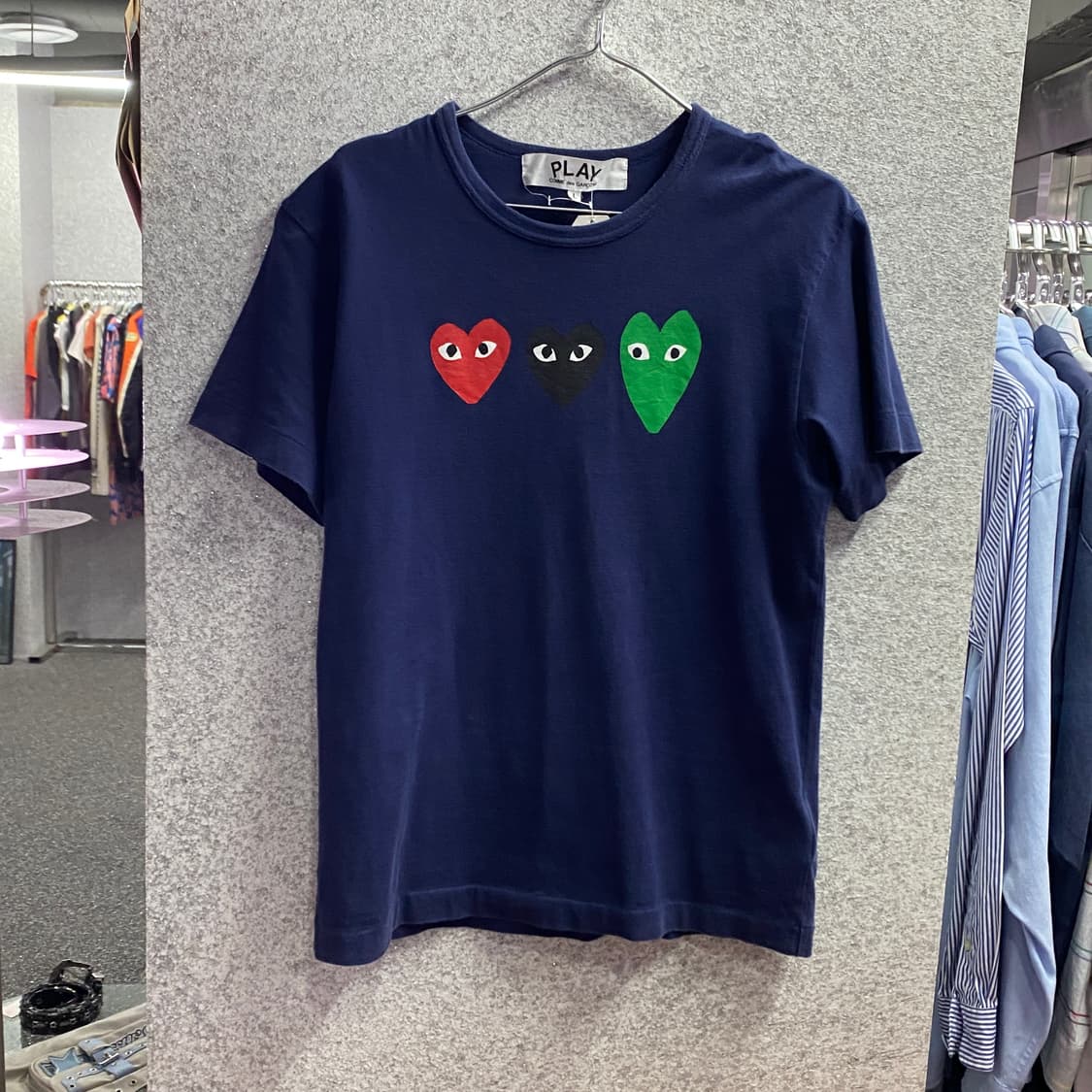 꼼데가르송 멀티로고 네이비 반팔티 B3246 상품이미지2