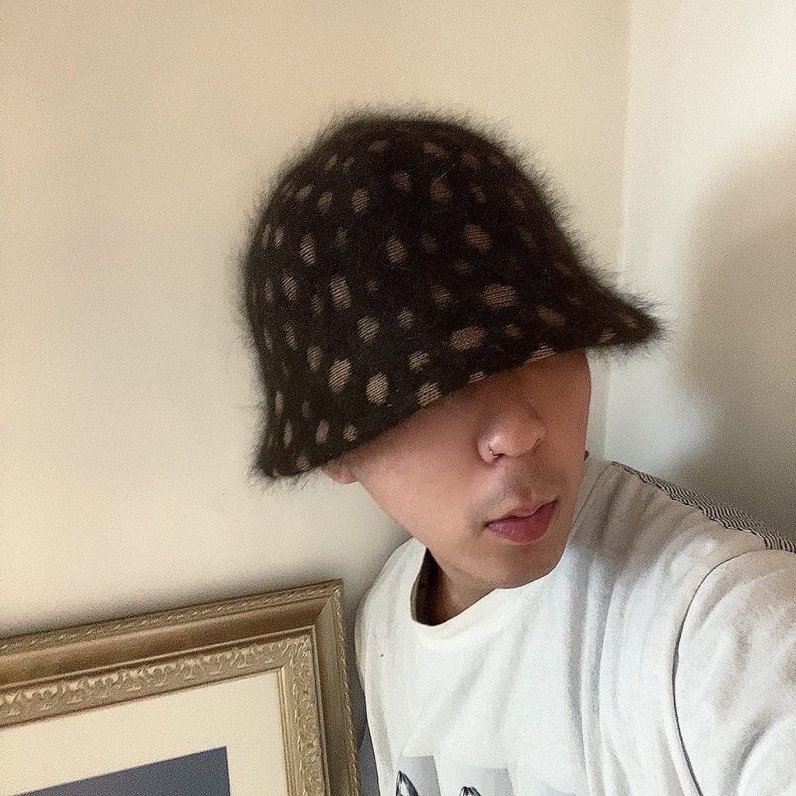 빈티지 앙고라 모헤어 버킷햇 모자 상품이미지2