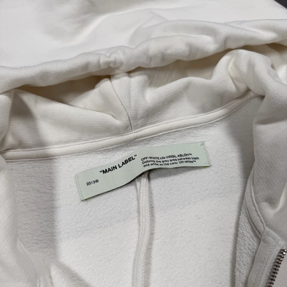 오프화이트 20ss 테이프 애로우 후드집업 상품이미지5