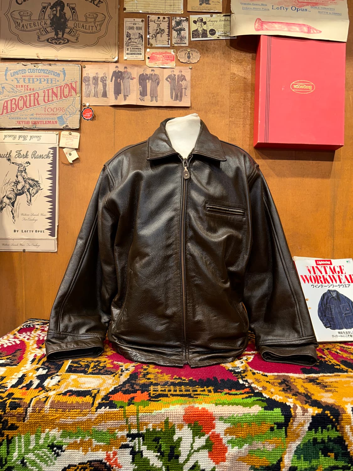 ( XL-2XL ) 가죽자켓 레더자켓 워크웨어 아메카지 빈티지가죽 상품이미지3