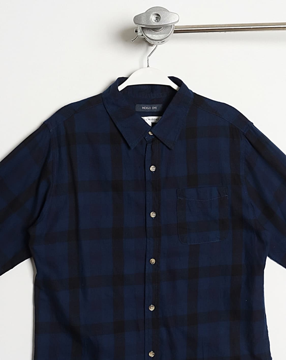  FLASH REPORT Indigo Check Shirts 상품이미지2