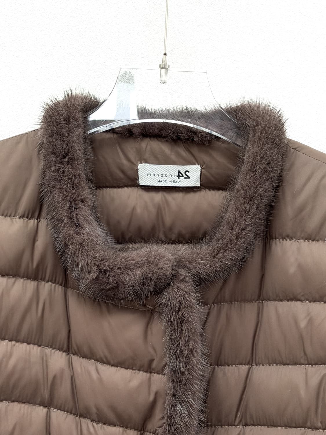 만조니24 밍크 트리밍 라이트 구스 다운 자켓 상품이미지3