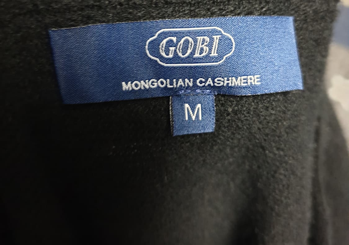 GOBI 고비 몽골 캐시미어100% 니트 롱원피스 블랙 (M) 상품이미지2