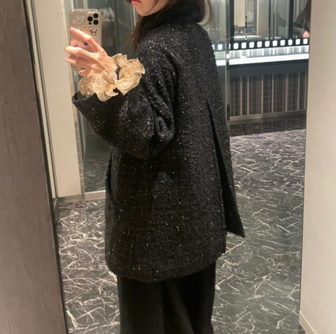 저널스탠다드 트위드 코트 (italy 원단/made in japan) 상품이미지4