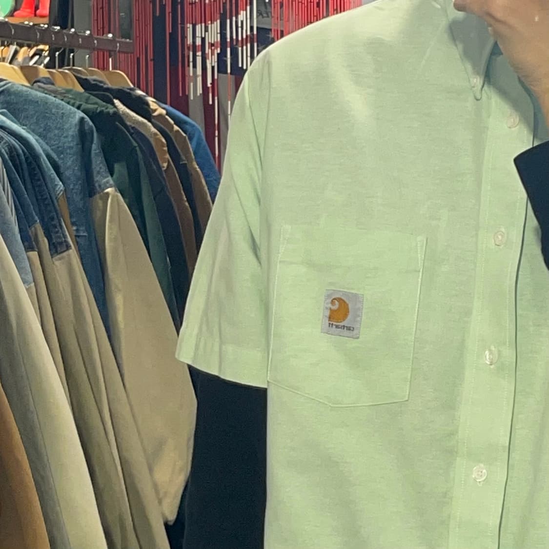 [IM] carhartt 칼하트 민트그린 반팔셔츠 상품이미지5