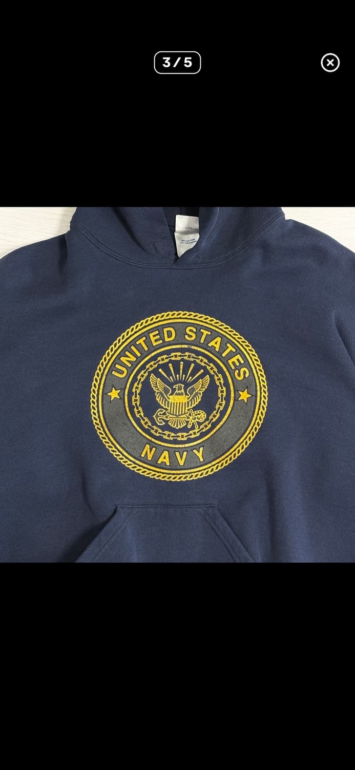 🇺🇸90s Navy military 후드 상품이미지3