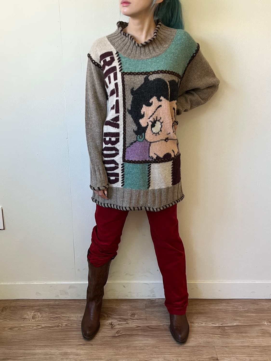 90‘s BETTY BOOP 오버 스웨터 상품이미지7