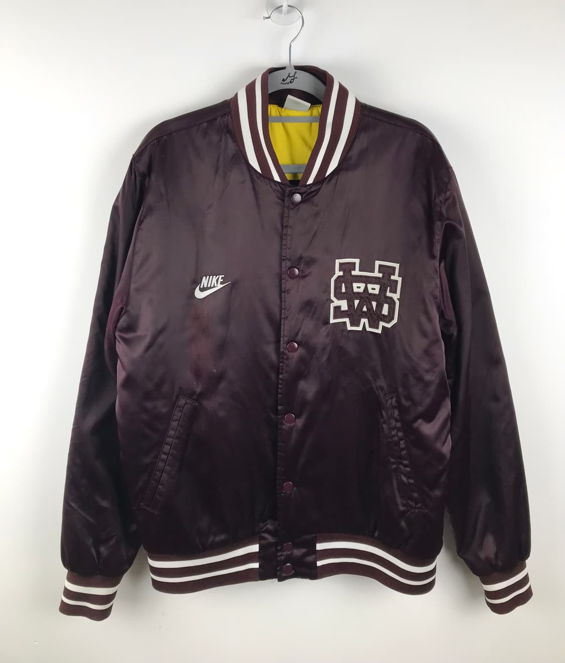 나이키 버건디 스우시 바시티자켓 스타디움 점퍼 야구잠바 블루종 ma-1 상품이미지1