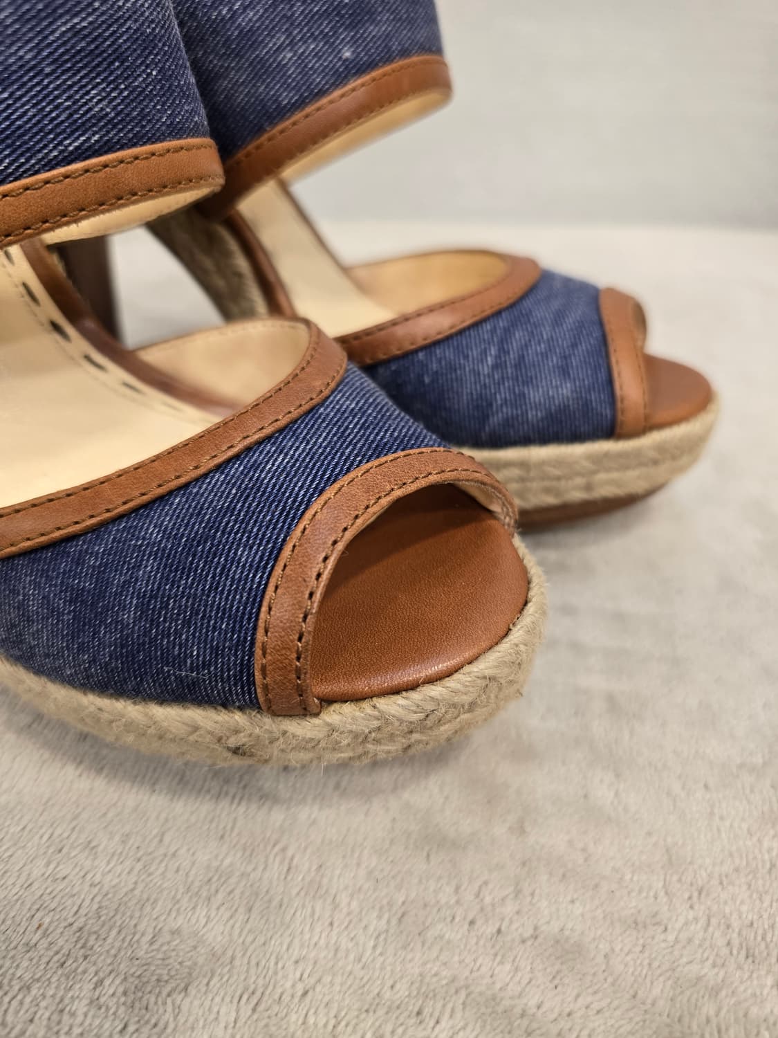 거의새거) 코치 데님 힐 샌들 225 상품이미지5