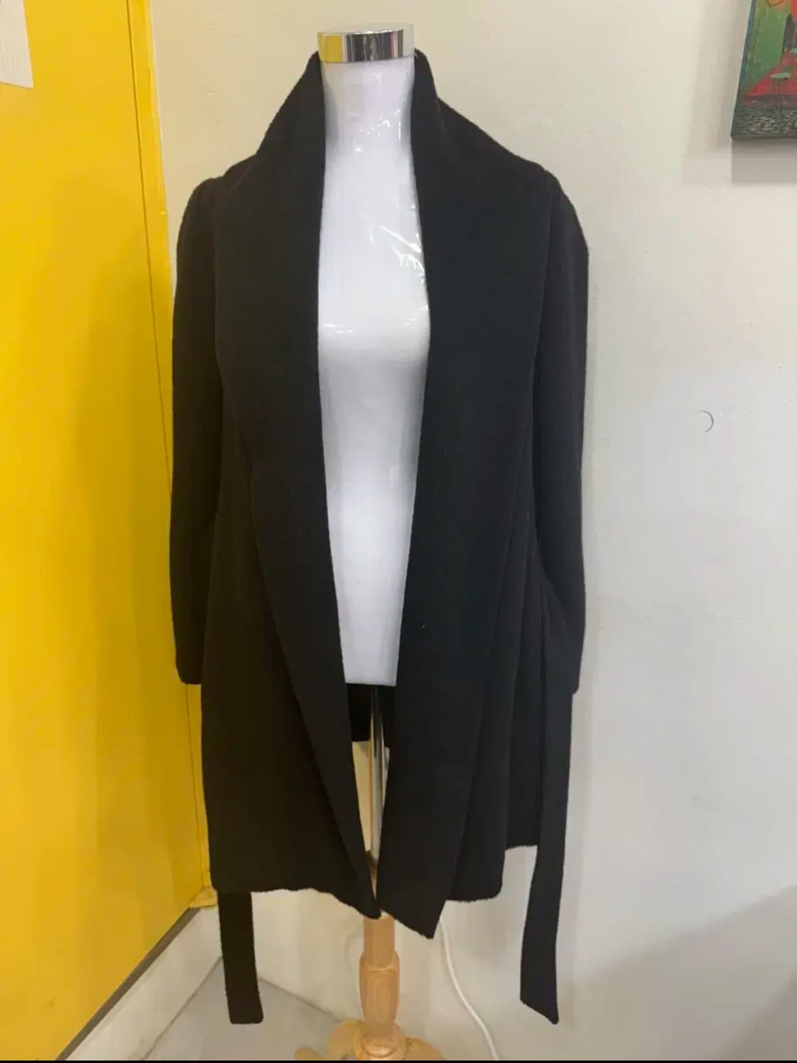 DECO 알파카 울 혼방 벨티드 숄카라 코트 상품이미지4